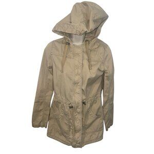 MOSSIMO SUPPLY CO Women's Size Small Khaki Utility Jacket 100% Cotton Circa 2014